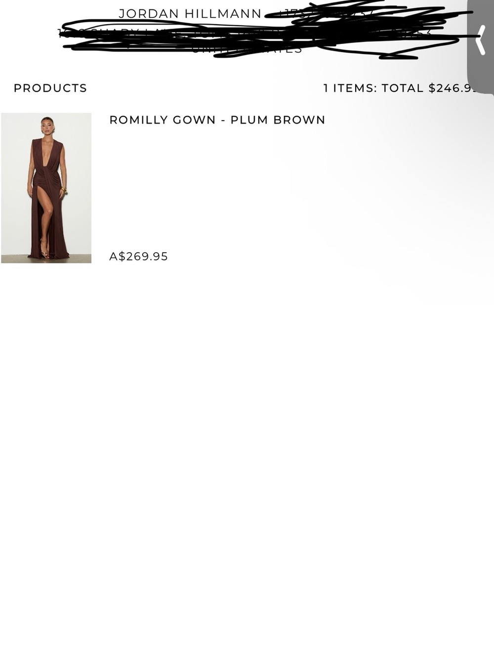 Deep V Brown Grecian High-Slit Maxi Dress - Picture 3 of 5